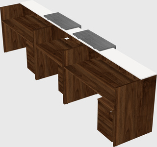 Long reception desk