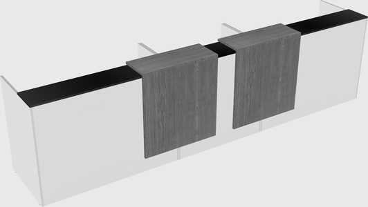 Long reception desk
