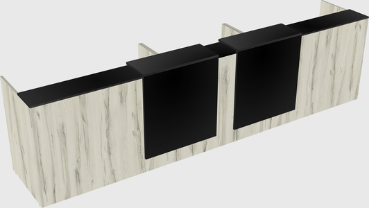 Long reception desk