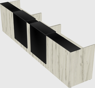 Long reception desk