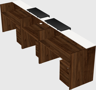 Long reception desk