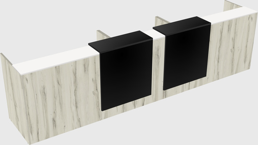 Long reception desk