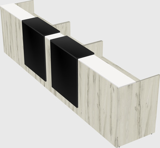 Long reception desk