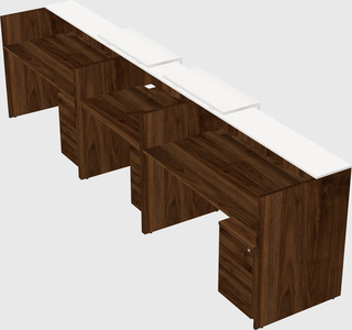 Long reception desk