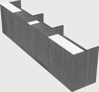 Long reception desk