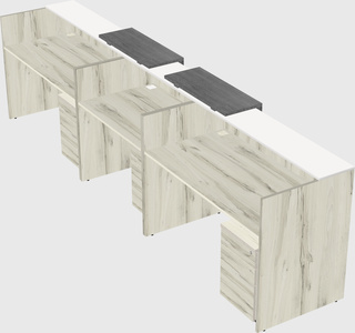 Long reception desk