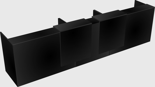Long reception desk