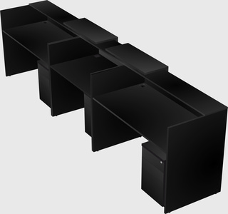 Long reception desk