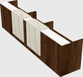 Long reception desk