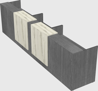 Long reception desk