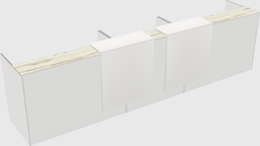 Long reception desk