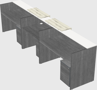 Long reception desk