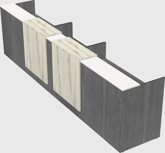 Long reception desk