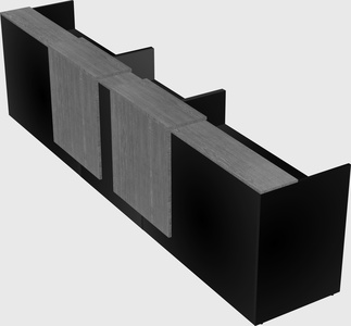 Long reception desk