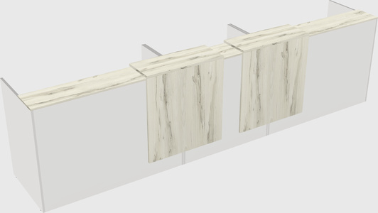 Long reception desk