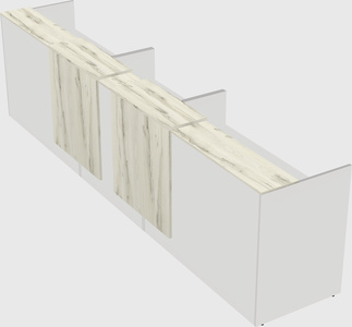 Long reception desk