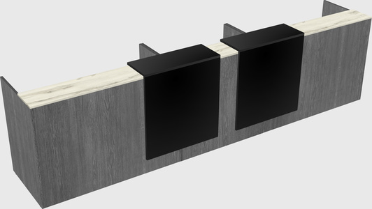 Long reception desk