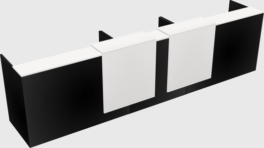 Long reception desk