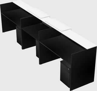 Long reception desk