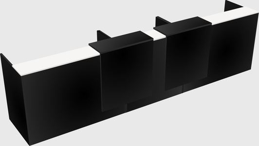 Long reception desk