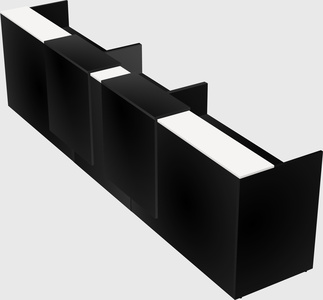 Long reception desk