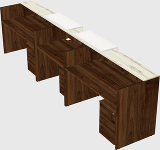 Long reception desk