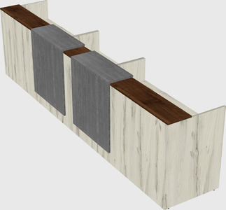 Long reception desk