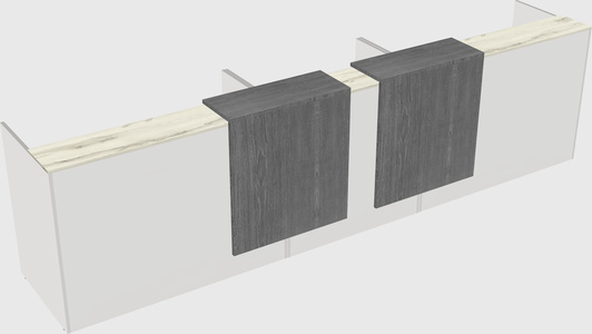 Long reception desk