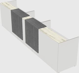 Long reception desk