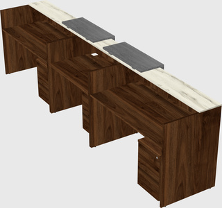 Long reception desk