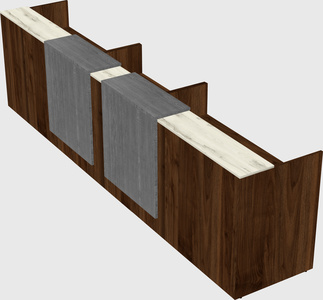 Long reception desk
