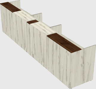 Long reception desk