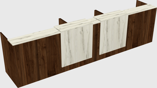 Long reception desk