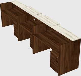 Long reception desk