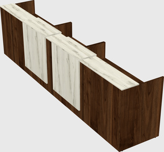 Long reception desk