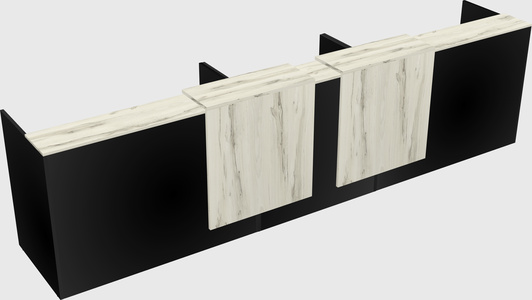 Long reception desk
