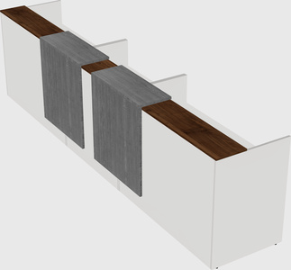 Long reception desk