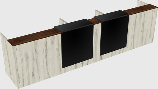 Long reception desk