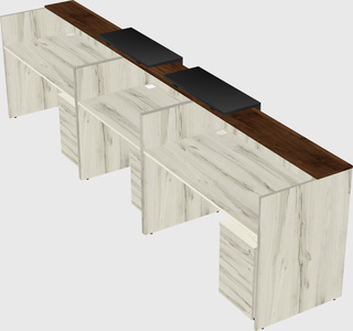 Long reception desk