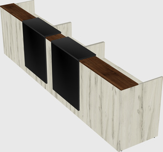 Long reception desk