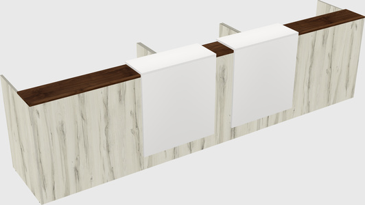 Long reception desk