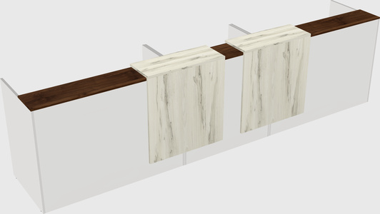 Long reception desk