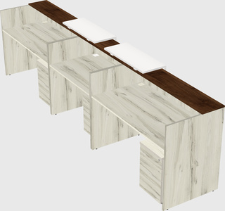 Long reception desk