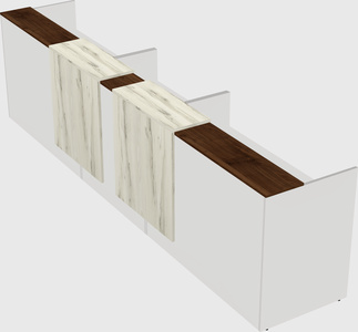 Long reception desk