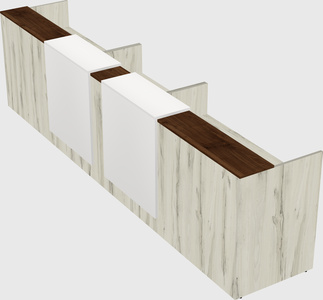 Long reception desk