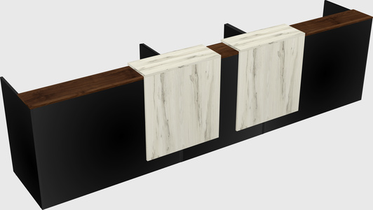 Long reception desk