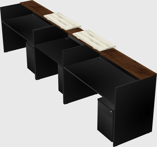 Long reception desk