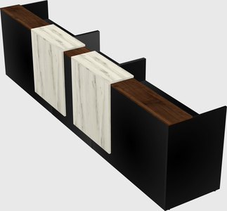 Long reception desk
