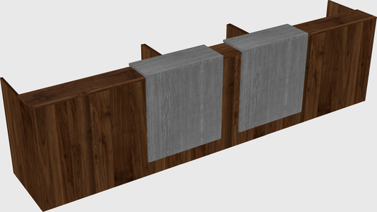 Long reception desk