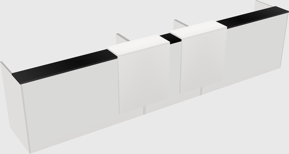Long reception desk